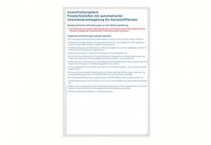Tender documents for Regel-air® FFL