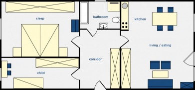 Apartment layout as basis for calculation